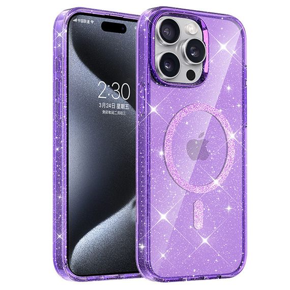 Чехол TPU Eclipse Sparkle (MagFit) для Apple iPhone 12 Pro Max (6.7") Purple
