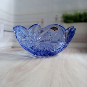 Фруктовница Bohemia Flora Blue 6KG79/72S96/280/M 28 см синяя