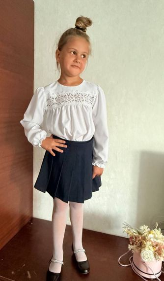 Детская школьная юбка-шорты на девочку в складку цвет черный размер 146, SBR560 | Зображення 7