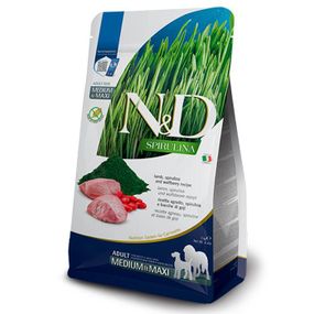 Farmina N&D Spirulina Lamb Adult Medium&Maxi сухий корм для собак середніх і великих порід з ягням та ягодами