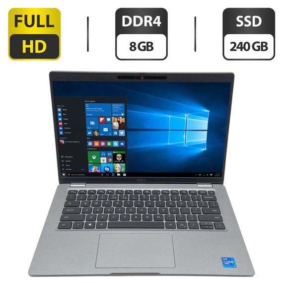 Ультрабук Б-клас Dell Latitude 5420 / 14" (1920x1080) IPS / Intel Core i5-1145G7 (4 (8) ядра по 2.6 - 4.4 GHz) / 8 GB DDR4 / 240 GB SSD M.2 / Intel Iris Xe Graphics / WebCam / Windows 10 Pro б/в