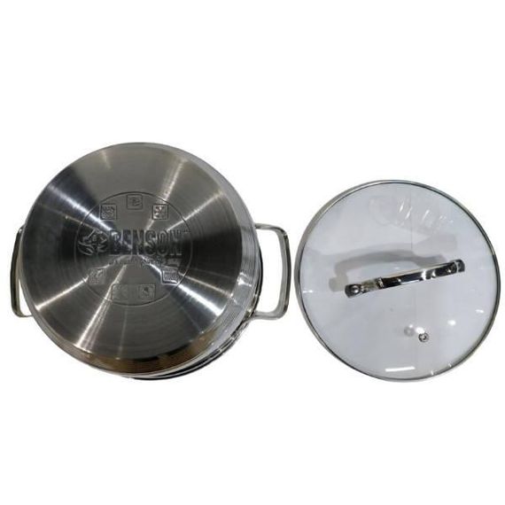 Набір каструль із нержавіючої сталі з кришками 8 предметів BN-202