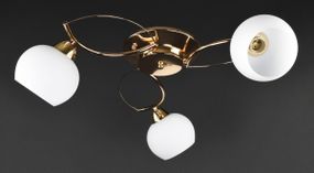 Люстра стельова на 3 лампочки 27404 Золото 18х55х55 см.