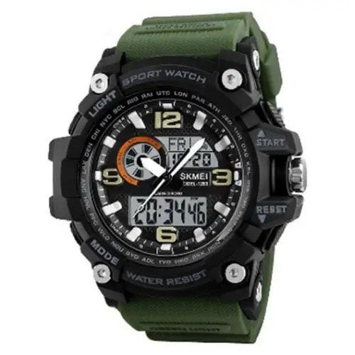 Годинник спортивний SKMEI 1283AG ARMY GREEN | Водостійкий тактичний годинник | Модний MU-434 чоловічий годинник | Зображення 3