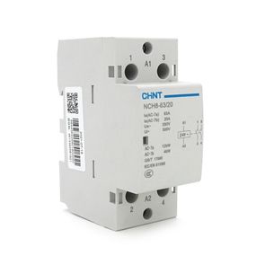 Контактор CHINT NCH8-63/20 AC24V, 63А, 12kW, 2NO, на DIN-рейку, 85x65.5x36мм