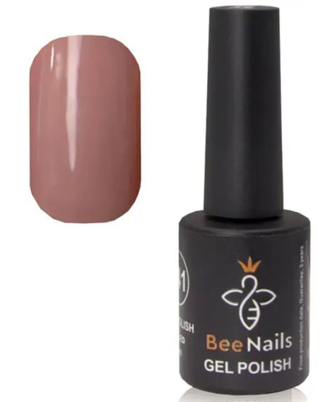 Гель-лак для нігтів Bee Nails 106 (лілово-бежевий) 8мл | Зображення 1