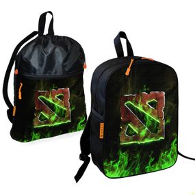 Шкільний рюкзак дитячий Dota 2 + Сумка для взуття спортивної форми рюкзак-мішок для хлопчика (01690)