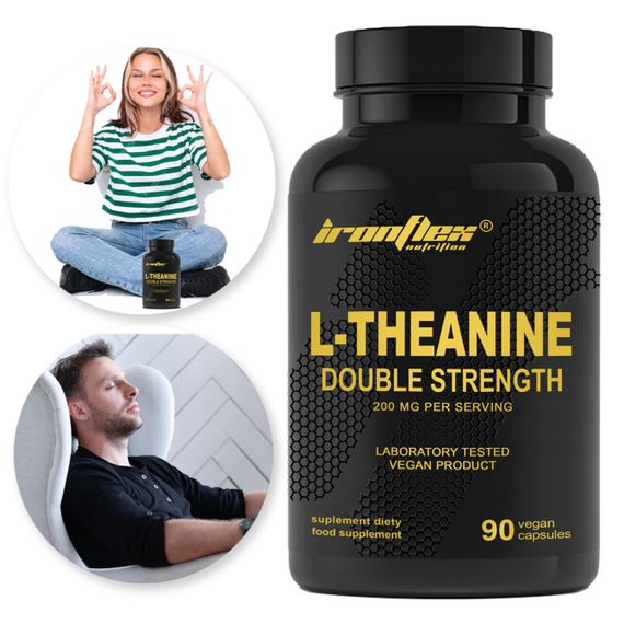 L-теанін IronFlex L-Theanine 200 mg 90 caps | Зображення 1