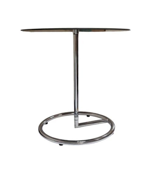 Столик стеклянный круглый Onder Mebli 66104C04 с хромированной основой | Зображення 4