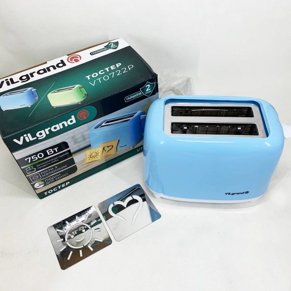 Тостер VILGRAND VT0722P. Колір: блакитний | Зображення 2