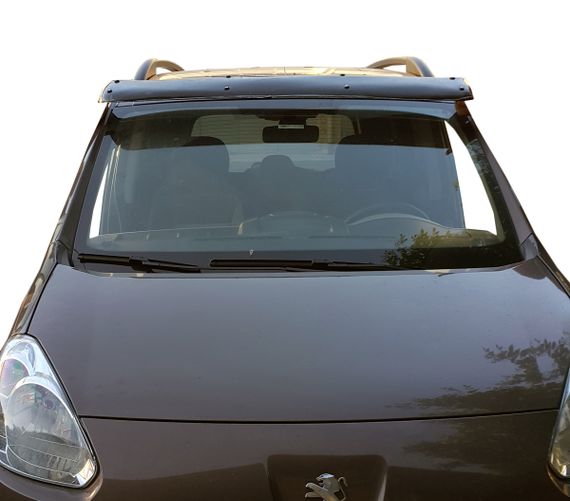 Козырек на лобовое стекло (черный глянец, 5мм) для Citroen Berlingo 2008-2018 гг | Зображення 1