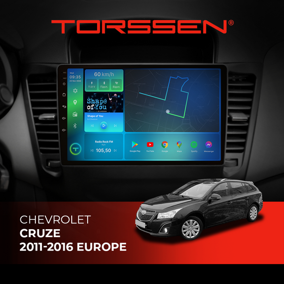 Штатна магнітола Torssen Chevrolet Cruze 11-16 Europe NF9