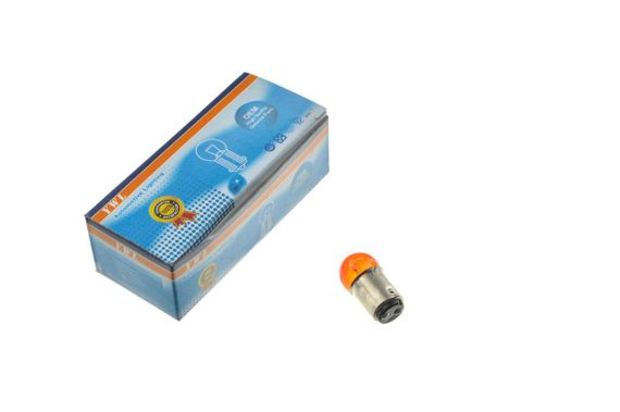 Лампа S25 (двохконтактна) 12 V 10 W/5 W (стоп, габарит) (червона) YWL