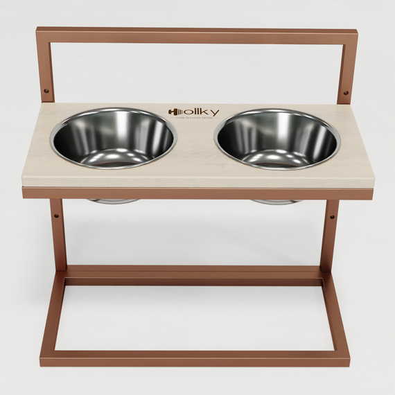 Миски на регулируемой подставке для больших собак Hollky Flex L (2 × 1.8 л) FL-502850-GLWH | Зображення 3