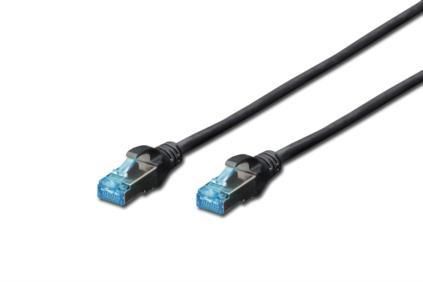 Патч-корд DIGITUS cat.5e,SF-UTP,3м,AWG 26/7,черного цвета (DK-1531-030/BL)