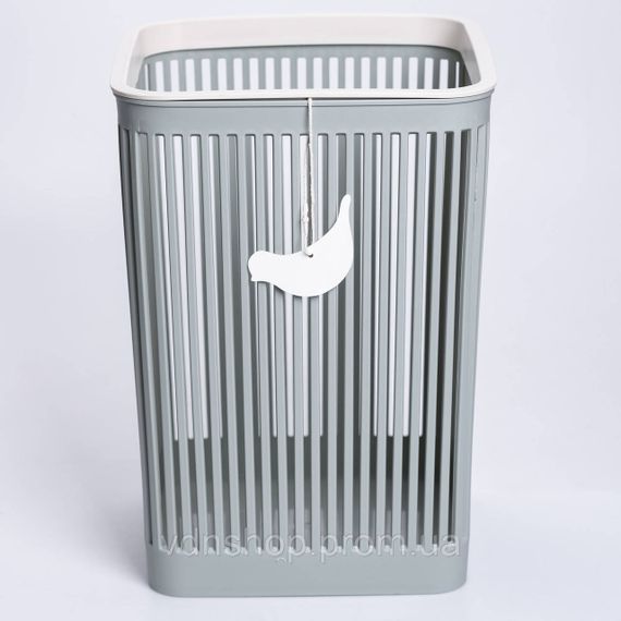 Кошик для сміття пластиковий в офіс для паперу 22×22×30 (см) кошик під сміття 8 (л) відро для сміття Зелений HP-45-9GR