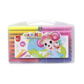 Набор фломастеров "Water color pen" 36 цветов 204-36 в пластиковом боксе Розовый