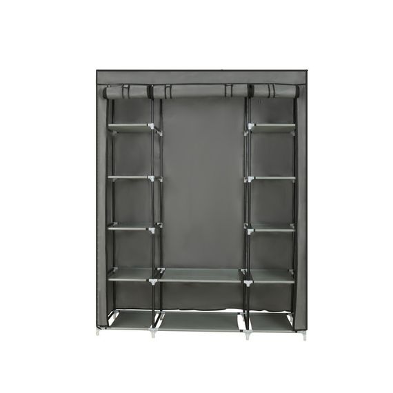 Шафа тканинна для взуття та одягу Bonro Бонро B13 сірий 135x45x173 см (42400223)