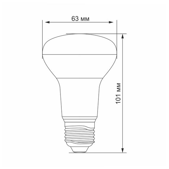 Світлодіодна лампа VIDEX R63e 9W E27 4100K (VL-R63e-09274) | Зображення 3