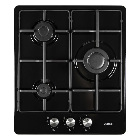 Газова панель 3 конфорки Ventolux HG430-B3 S (BK) чорна емаль | Зображення 4