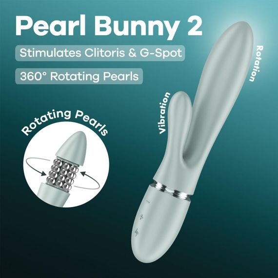 Вибратор-кролик Satisfyer Pearl Bunny 2 Greygreen Sex Aura | Зображення 7