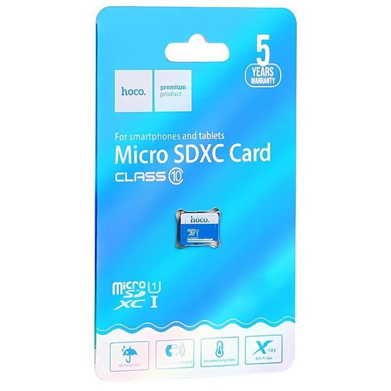 Карта пам'яті Hoco microSDHC Class 10 - 32GB (без адаптера) Blue | Зображення 1