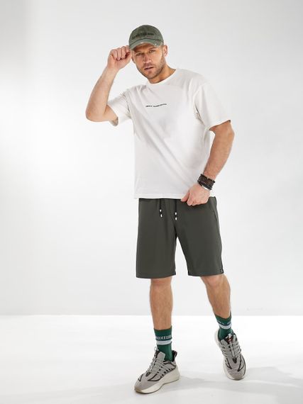 Мужские классические шорты с карманами на молнии больших размеров и батал DE1107 цвет хаки, размер 50 | Зображення 1