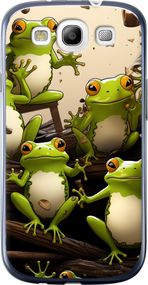 Чехол на Samsung Galaxy S3 Duos I9300i Жабки "5656u-50-17620"