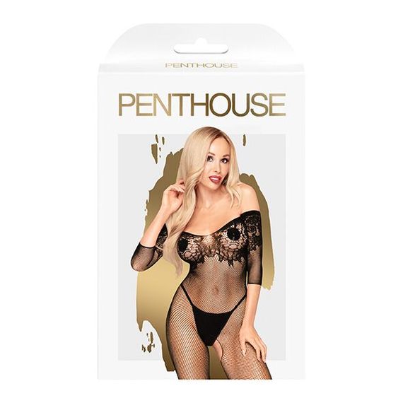 Бодістокінг з імітацією ліфа Penthouse - High Profile Black XL | Зображення 2
