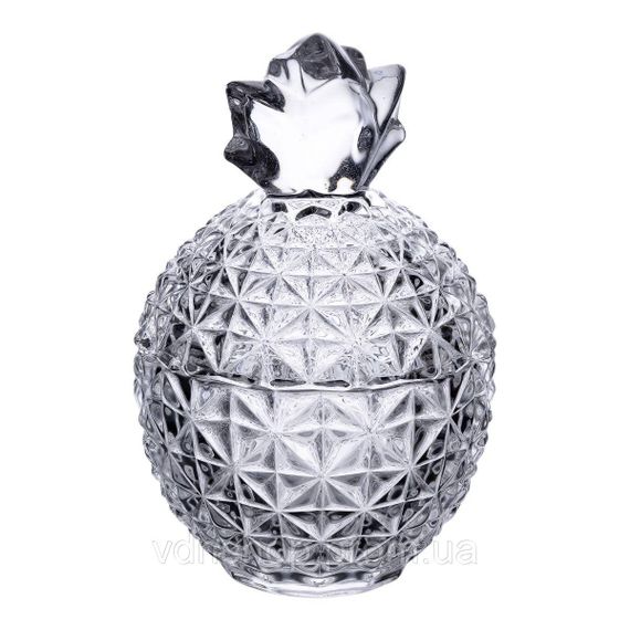 Конфетница с крышкой Ø9 см ваза конфетница стеклянная прозрачная ананас HP-4-112