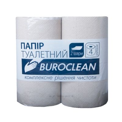Туалетная бумага Buroclean серая 4 рулона (4823078928672) - Топ Продаж!
