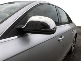 Накладки на дзеркала 2009-2012 (2 шт., нерж) для Ауди A6 C6 рр