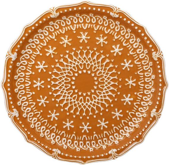 Тарілки керамічні (2шт) "Прянична Сніжинка" Ø27.5см