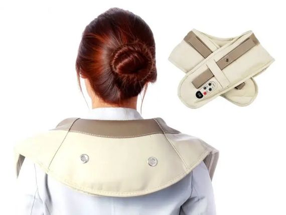 Массажер для шеи ударный Cervical Massage Shawls ST280 Бежевый (ST280_629) | Зображення 3