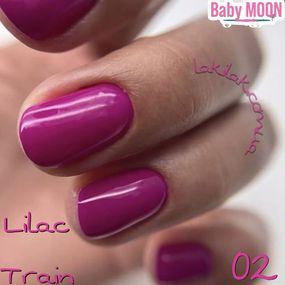 Гель-лак BABY MOON Lilac Train №02 світлий буряковий, 6 мл