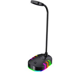 Микрофон игровой XTRIKE XMC-02 с RGB подсветкой, черный
