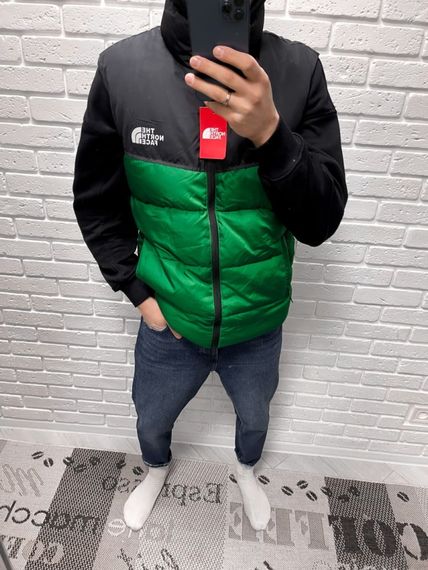 Жилетка в стиле The North Face черно-зеленая | Зображення 8