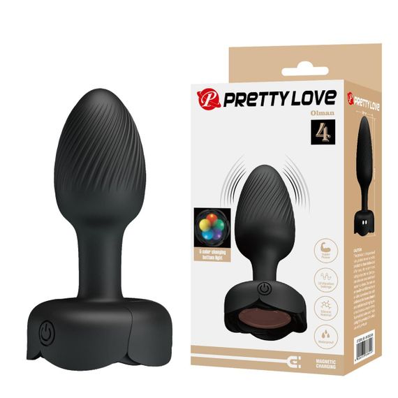 Анальна пробка з вібрацією PRETTY LOVE Olman, 10 Wibracji, Silikon Sex Aura