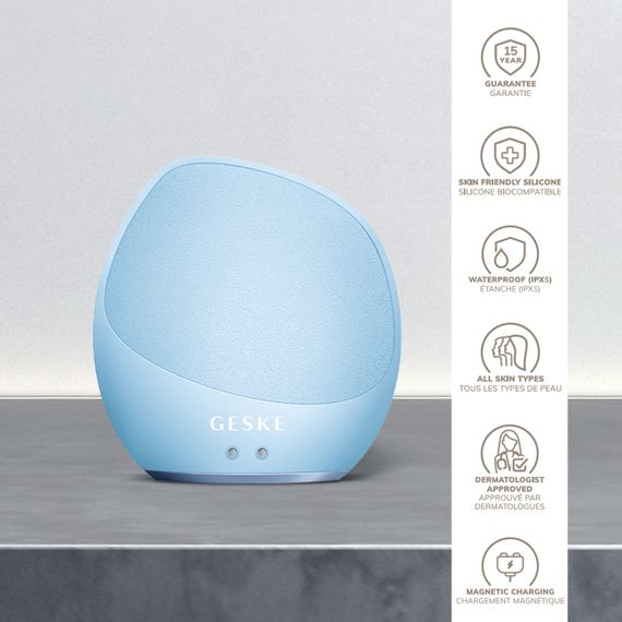 Ультразвукова щітка для тіла та інтенсивний пілінг GESKE Sonic Body Brush&Intensive Exfoliator 7в1 starlight, Блакитний | Зображення 2