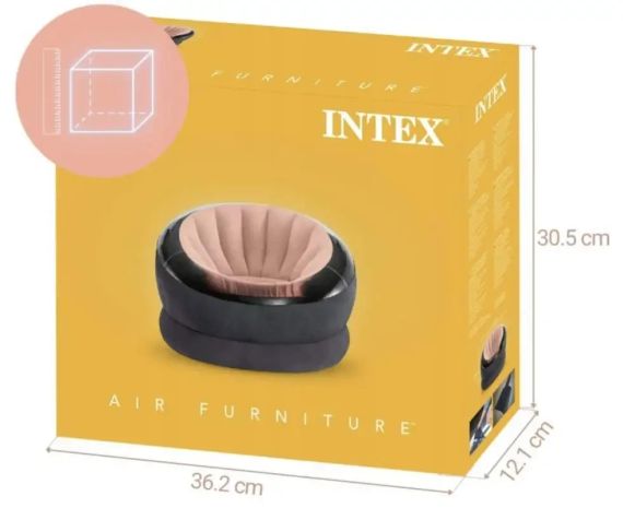 Надувное кресло 112 x 109 x 69см, Intex 68582-pink | Зображення 2