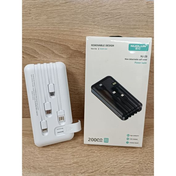 Powerbank 20000 NJ-28 А 876, Зовнішній акумулятор заряджання павербанк, Заряджання з ліхтариком, Потужний павербанк   знижка | Зображення 2