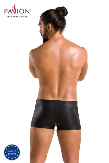 Мужские кожаные боксеры с заклепками Passion 048 SHORT DAVID XXL/XXXL Black sexstyle | Зображення 5