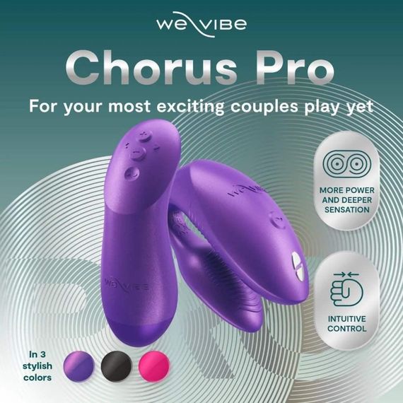 Вібратор для пар We-Vibe Chorus Pro Cosmic Purple з пультом і додатком, фіолетовий Sex Aura | Зображення 3