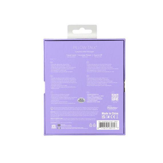Розкішний вібратор Pillow Talk Racy Purple Special Edition, Сваровскі, пов’язка на очі+гра | Зображення 9
