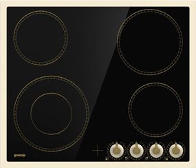 Варочная поверхность Gorenje EC642CLI/стеклокерамическая/с рамкой/слоновая кость (EC642CLI)
