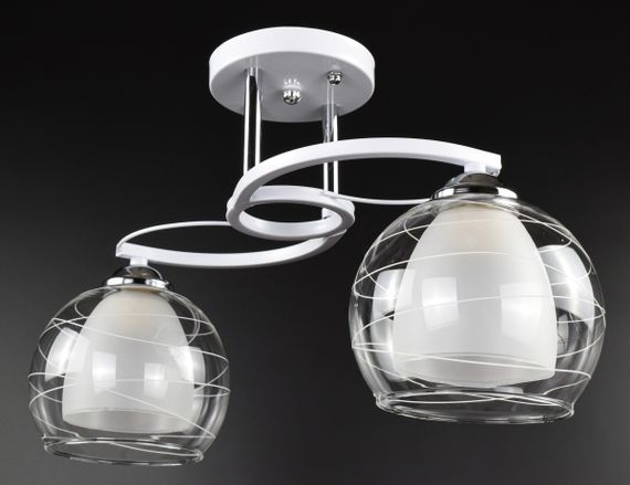 Люстра стельова на 2 лампочки 26937 Білий 16х16х45 см.