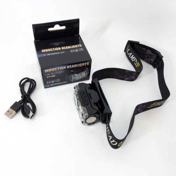 Ліхтар налобний YY-19B-3SMD+2COB(white+yellow+red), Налобний ліхтарик із usb зарядкою | Зображення 4