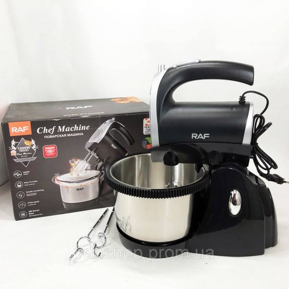 Міксер для приготування тортів і кремів RAF R.6662 1000 Вт 3 л, Зручний міксер для кухні OU-69 | Зображення 1