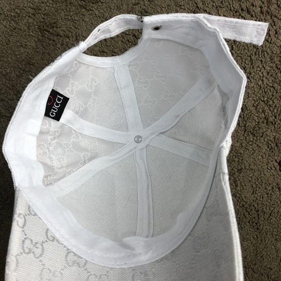 Кепка Baseball Hat Gucci Web GG Supreme White | Зображення 3