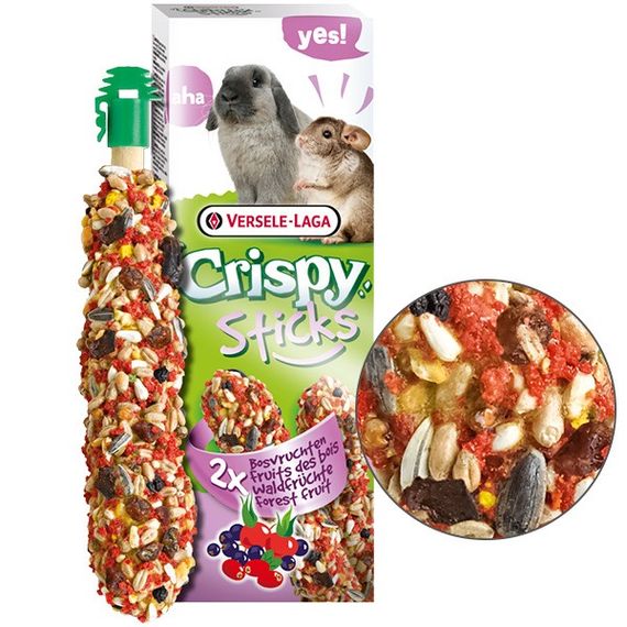 Ласощі для кроликів та шиншил Versele-Laga Crispy Sticks Forest Fruit, 2 шт х 55 гр